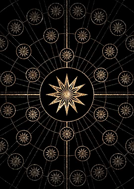 Gold Glitter Glyph Symbol