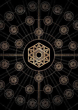 Gold Glitter Glyph Symbol