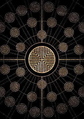 Black and Gold Magic Seal