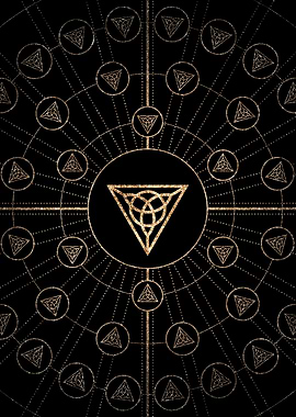 Gold Glitter Glyph Symbol