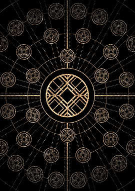 Gold Glyph Rune Sign Seal