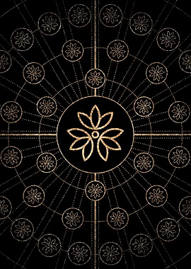 Gold Glyph Rune Sign Seal