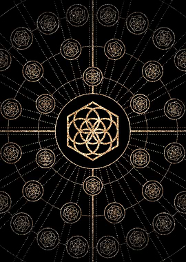 Gold Glyph Rune Sign Seal