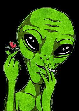 Alien Finger Heart Kpop