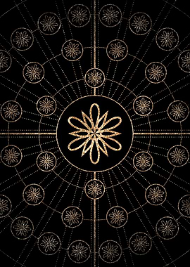 Gold Glitter Glyph Symbol