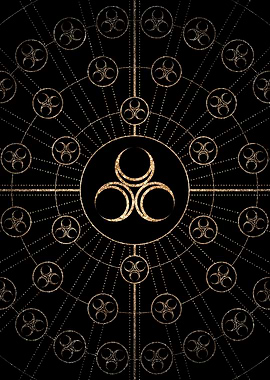 Gold Glyph Rune Sign Seal