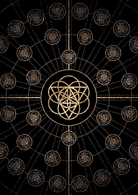 Black and Gold Magic Seal