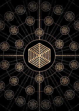 Black and Gold Magic Seal