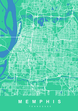 MEMPHIS Map TENNESSEE
