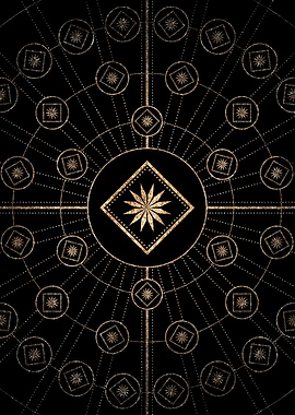 Black and Gold Magic Seal