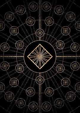 Black and Gold Magic Seal