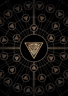 Black and Gold Magic Seal