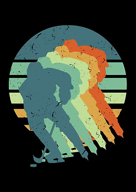 Ice Hockey Retro Vintage