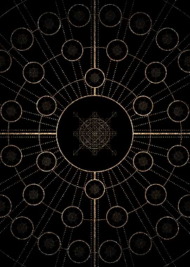 Black and Gold Magic Seal