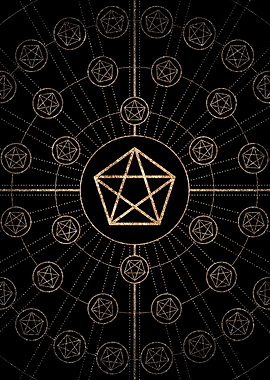 Black and Gold Magic Seal