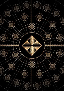 Black and Gold Magic Seal