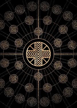 Black and Gold Magic Seal