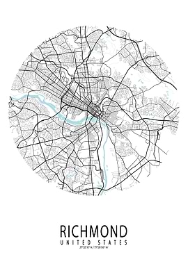 Richmond City Map Circle