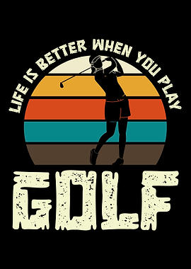 Funny Golfer Golf Ball