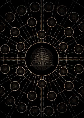 Black and Gold Magic Seal