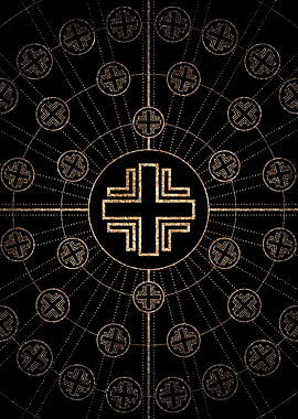 Black and Gold Magic Seal