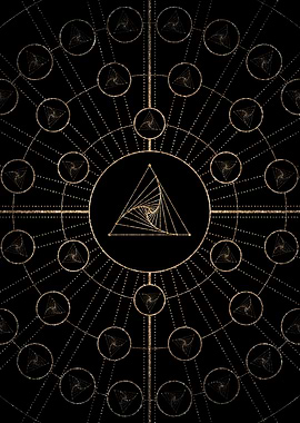 Black and Gold Magic Seal