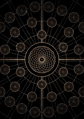 Black and Gold Magic Seal