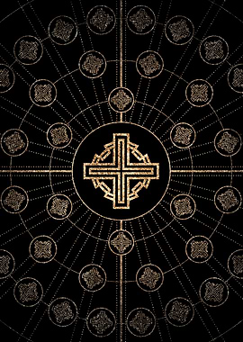 Black and Gold Magic Seal