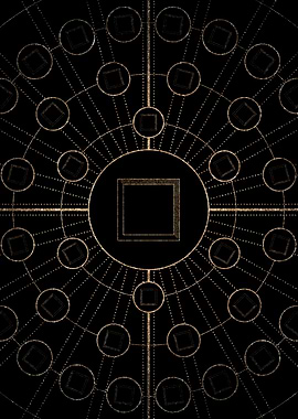 Black and Gold Magic Seal