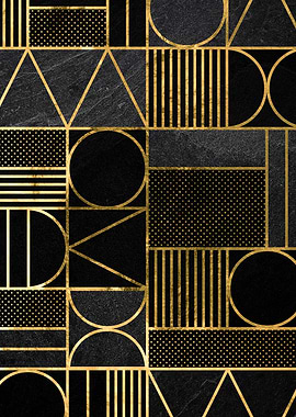 Gold Art deco
