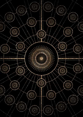 Black and Gold Magic Seal