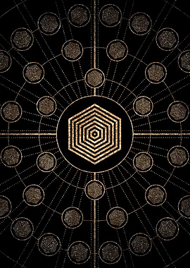 Black and Gold Magic Seal