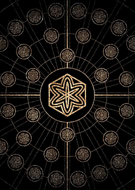 Black and Gold Magic Seal