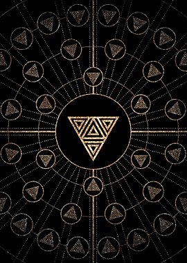 Black and Gold Magic Seal