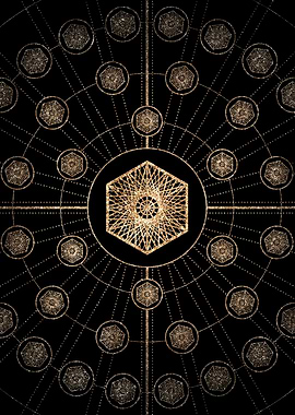 Black and Gold Magic Seal