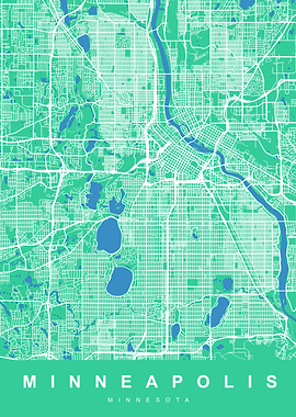 MINNEAPOLIS Map MINNESOTA