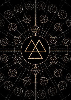 Black and Gold Magic Seal