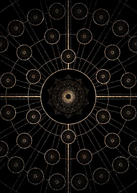 Black and Gold Magic Seal