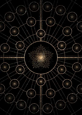 Black and Gold Magic Seal