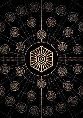 Black and Gold Magic Seal