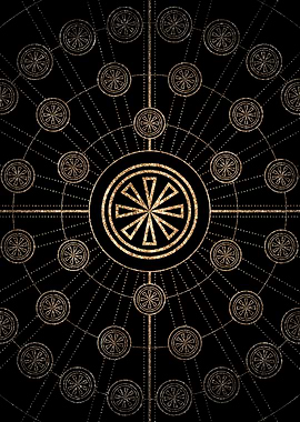 Black and Gold Magic Seal