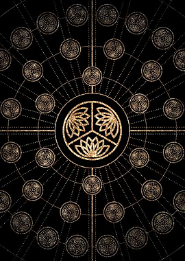 Black and Gold Magic Seal