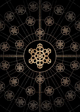 Black and Gold Magic Seal