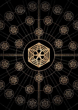 Black and Gold Magic Seal