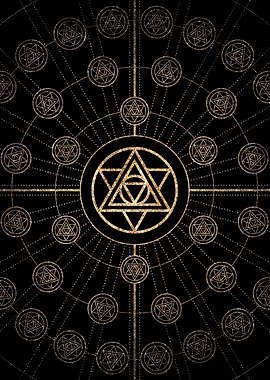 Black and Gold Magic Seal