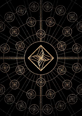 Black and Gold Magic Seal