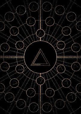 Black and Gold Magic Seal