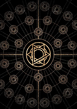 Black and Gold Magic Seal