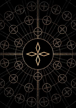 Black and Gold Magic Seal