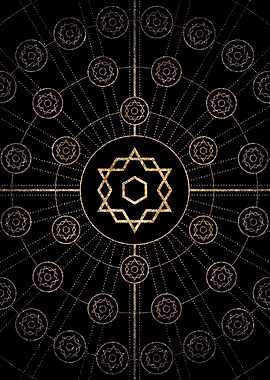 Black and Gold Magic Seal